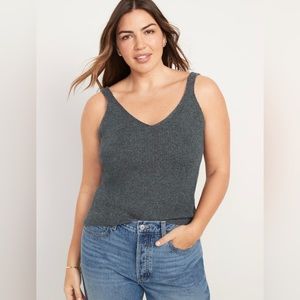 NWT Old Navy Women’s V-Neck Rib Knit Sweater Tank Top Size:XL